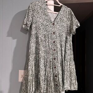 Ces Femme Green Floral Mini Dress